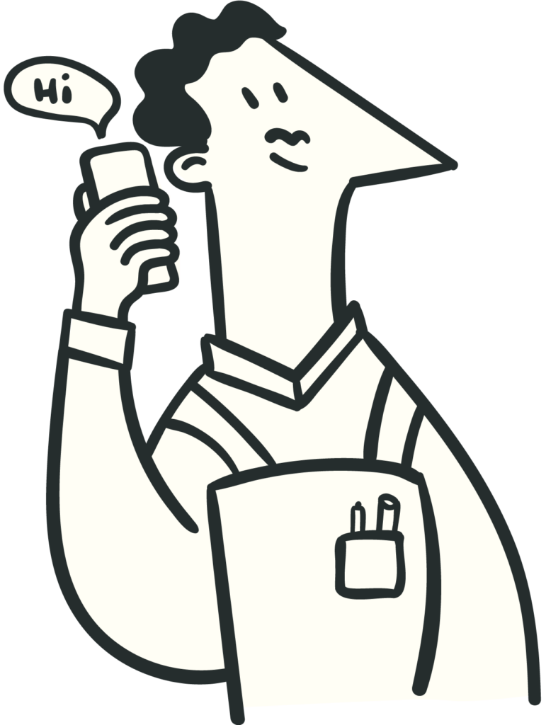 Moe am Telefon